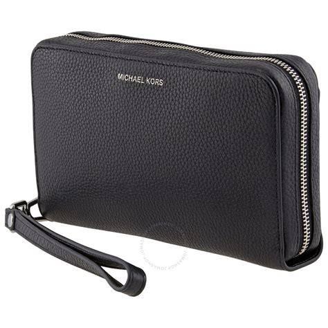 michael kors black leather wallet|More.